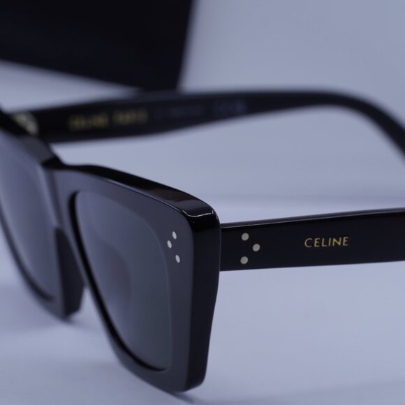 Celine CL40187I 01A Cat Eye Sunglasses - Black/Grey - Picture 4 of 12